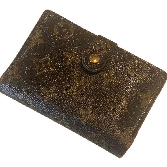 Louis Vuitton Brown Kisslock Monogram French Purse Wallet - Picture 1 of 15